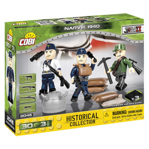Cobi 2046 Narvik 1940 Soldaten-Figuren mit Zubehör...