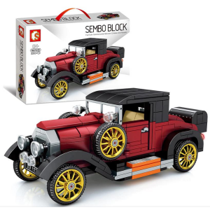 Sembo 607405 Classic Car Oldtimer weinrot-schwarz