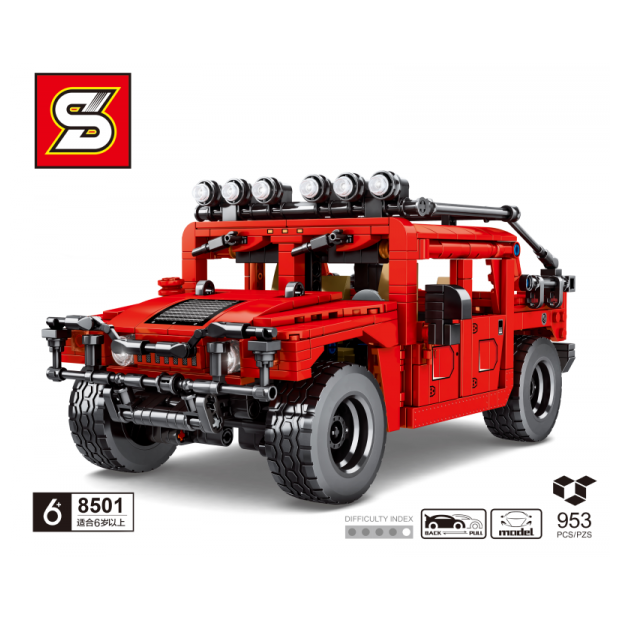 Sembo 8501 Geländewagen Humvee mit Pull Back Funktion