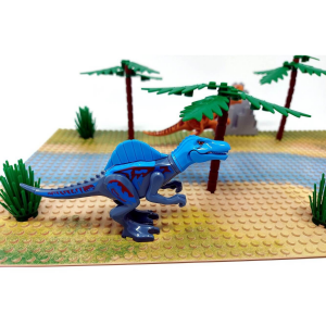 Modbrix Dino-Welt mit 2 Grundplatten und 4 Dinosauriern (84-teilig)