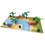 Modbrix Dino-Welt mit 2 Grundplatten und 4 Dinosauriern (84-teilig)