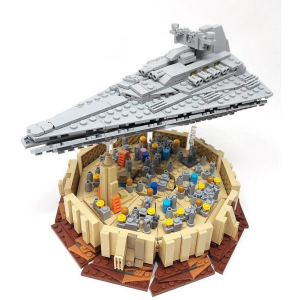 The Empire over Jedha City Diorama mit Sternenkreuzer