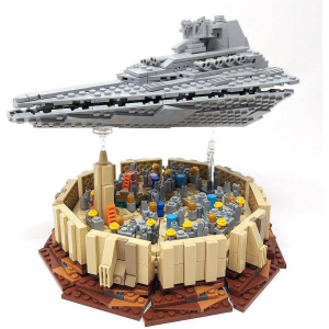 The Empire over Jedha City Diorama mit Sternenkreuzer