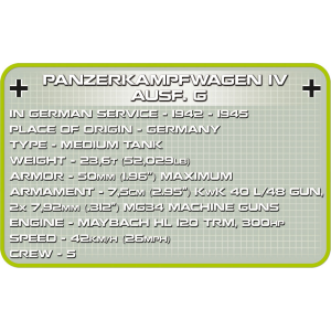 Cobi 2546 DAK Panzerkampfwagen IV Ausf.G DAK