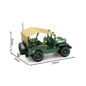 Sembo 705805 Bejing Auto Museum grüner US Army...
