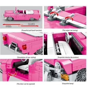 Sembo 8404 Knall-Pinkes US-Straßenkreuzer Cabrio...