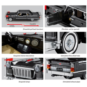 Sembo 705920 Bejing Auto Museum schwarzer Hongqi L5 mit Pull Back Funktion