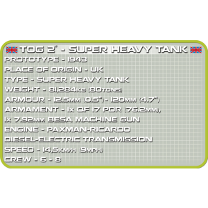 Cobi 2544 COBI 2544 British TOG II SHT Super Heavy Tank -...