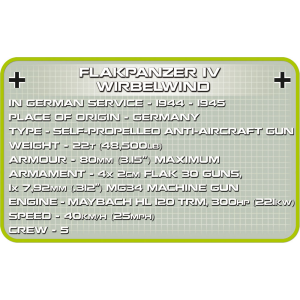 Cobi 2548 Flakpanzer IV Wirbelwind