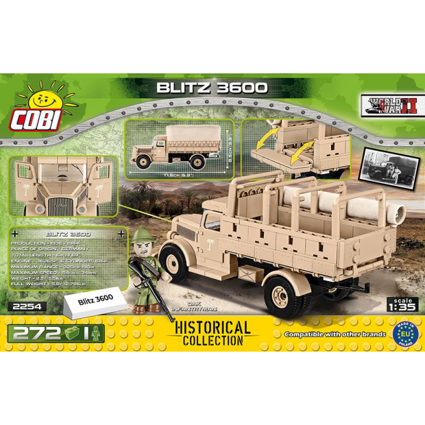 Cobi 2254 DAK OPEL BLITZ 3600 (Historical Collection WWII) New Version