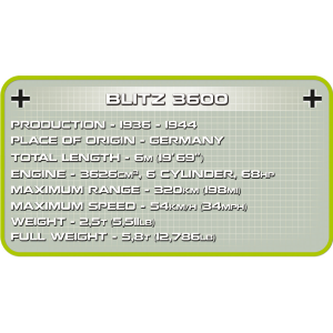 Cobi 2254 DAK OPEL BLITZ 3600 (Historical Collection WWII) New Version