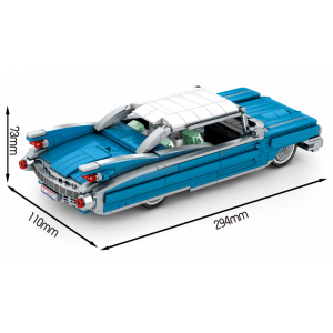 Sembo 701807 Beijing Auto Museum blauer Straßenkreuzer