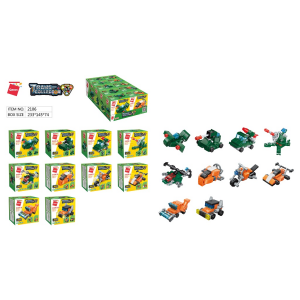 Qman 2106 Trans-Collector 10 Mini-Sets je 3 in 1 Fahrzeuge Mitgebsel