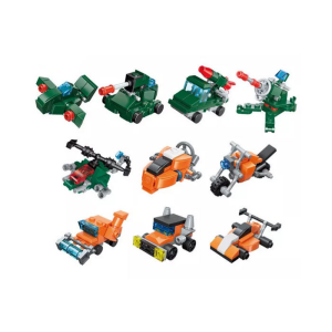 Qman 2106 Trans-Collector 10 Mini-Sets je 3 in 1 Fahrzeuge Mitgebsel