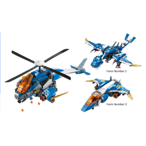 Qman 42103 Trans-Combo Sky Overload 3 in 1  Helikopter -...