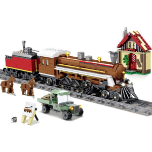 Kazi KY98250 Dampflokomotive mit Tender und Schienenkreis