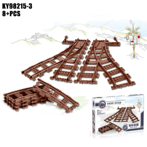 Kazi KY98215-3 Train Track Schienen-Set Weichen + Kurven...