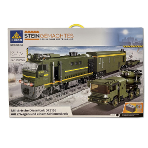 Kazi KY98252 Military missile carrier Train mit Waggon und Schienenkreis