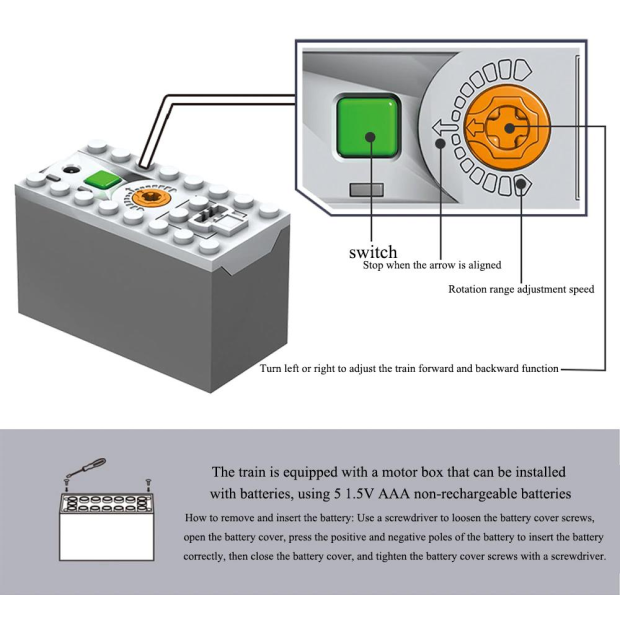 Kazi KY98253 Assembly Train - Gleisbaumaschine mit Waggon und Schienenkreis