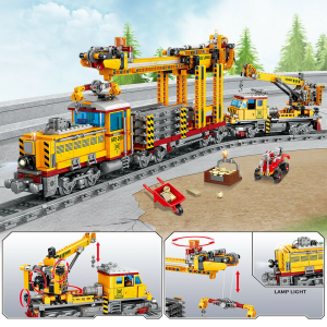 Kazi KY98253 Assembly Train - Gleisbaumaschine mit Waggon und Schienenkreis