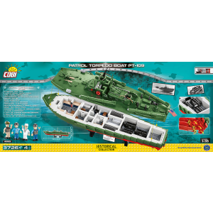 Cobi 4825 Patrol Torpedo Boat PT109  Pad printed - no Stickers