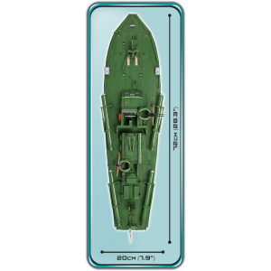 Cobi 4825 Patrol Torpedo Boat PT109  Pad printed - no Stickers