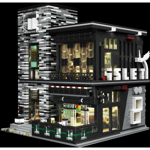 Mould King 16042 Islet Pub &  Restaurant MOC mit Beleuchtung