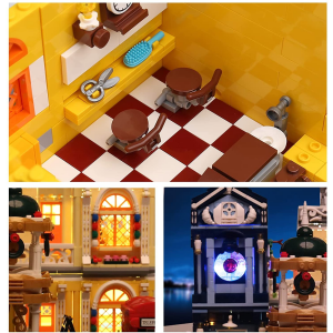 Mould King 16031 Barber Shop - Friseursalon mit Beleuchtung