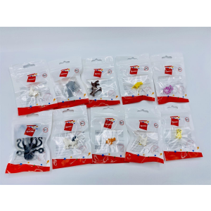 10 Qman Minifigur-Tiere im Polybag sortiert
