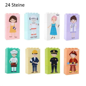 Dubie 403 Lustiges Berufe-Puzzle - große Klemmbausteine