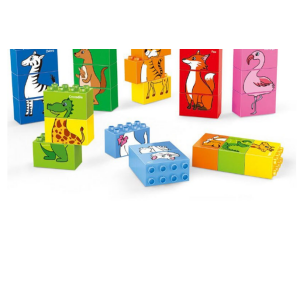 Dubie 404 Lustiges Tier-Puzzle - große Klemmbausteine