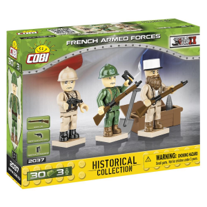 Cobi 2037 French Armed Forces Soldaten-Figuren mit Zubehör (Historical Collection WWII)