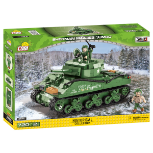 Cobi 2550 US-Panzer Sherman M4A3E2 Jumbo  - Pad Printed- (Historical Collection WWII)