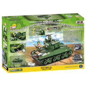 Cobi 2550 US-Panzer Sherman M4A3E2 Jumbo  - Pad Printed- (Historical Collection WWII)