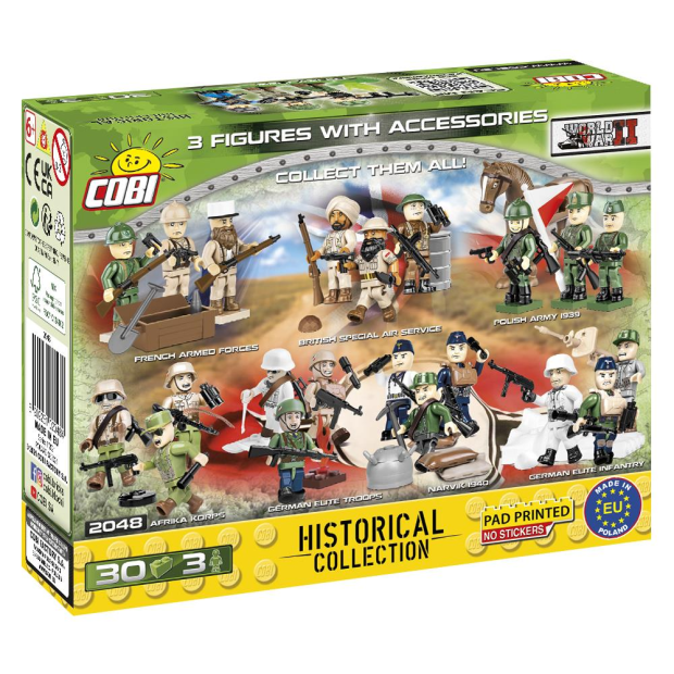Cobi 2048 D-Day 1944 Soldaten-Figuren mit Zubehör (Historical Collection WWII)