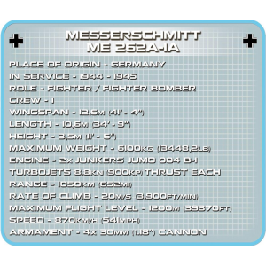 Cobi 5721 Messerschmitt ME262A 1A