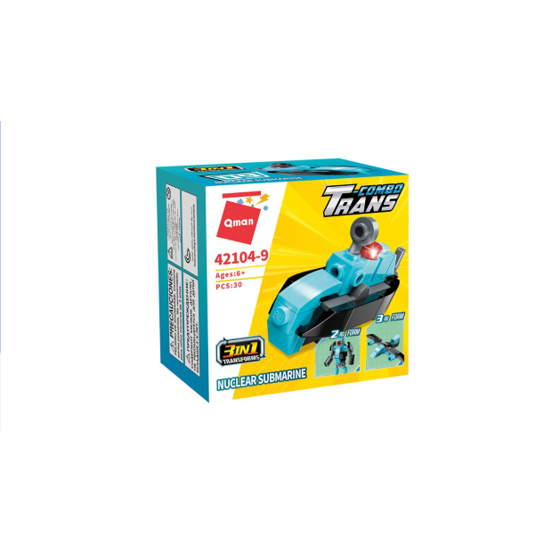 Qman 42104 Trans-Combo Voyage Expedition Team 10 Mini-Sets je 3 in 1 Fahrzeuge