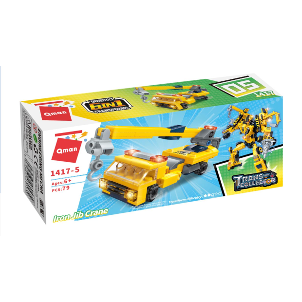 Qman 1417 Trans Collector Engineering Mecha 6 in 1 Baumaschinen