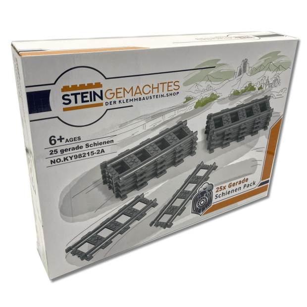 Kazi KY98215-2A Train Track Schienen-Set 25 Gerade Schienen