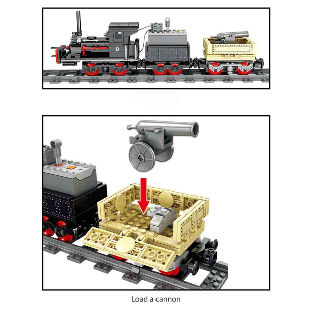 Kazi KY98255 Elektrozug mit Waggon und Schienen