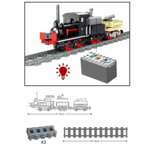 Kazi KY98255 Elektrozug mit Waggon und Schienen