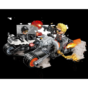 Qman W11011 Mine City Police 4 Polizeifahrzeuge