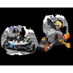 Qman W11011 Mine City Police 4 Polizeifahrzeuge