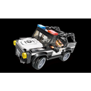 Qman W11011 Mine City Police 4 Polizeifahrzeuge