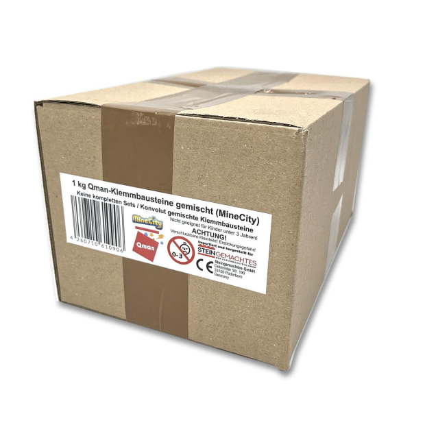 1 kg Qman-Klemmbausteine gemischt Mine City (Konvolut)