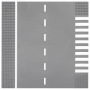 Open Bricks unterbaubare Straßenplatte Gerade Strecke mit Zebrastreifen  32x32