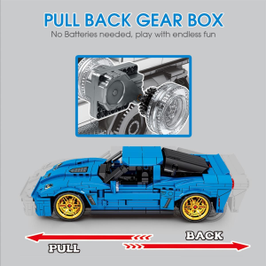 Sembo 8306 Blauer Rennwagen