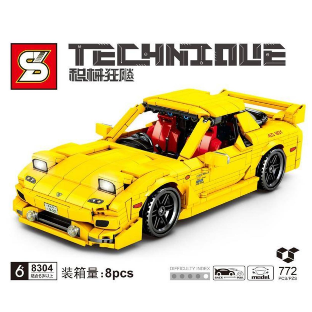 Sembo 8304 Japanischer Gelber Rennwagen