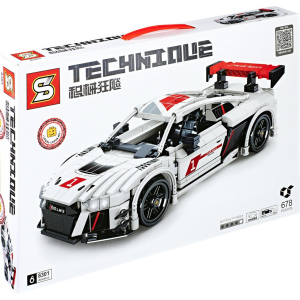 Sembo 8301 Weiß/Roter Sportwagen