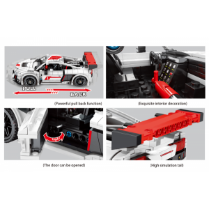 Sembo 8301 Weiß/Roter Sportwagen